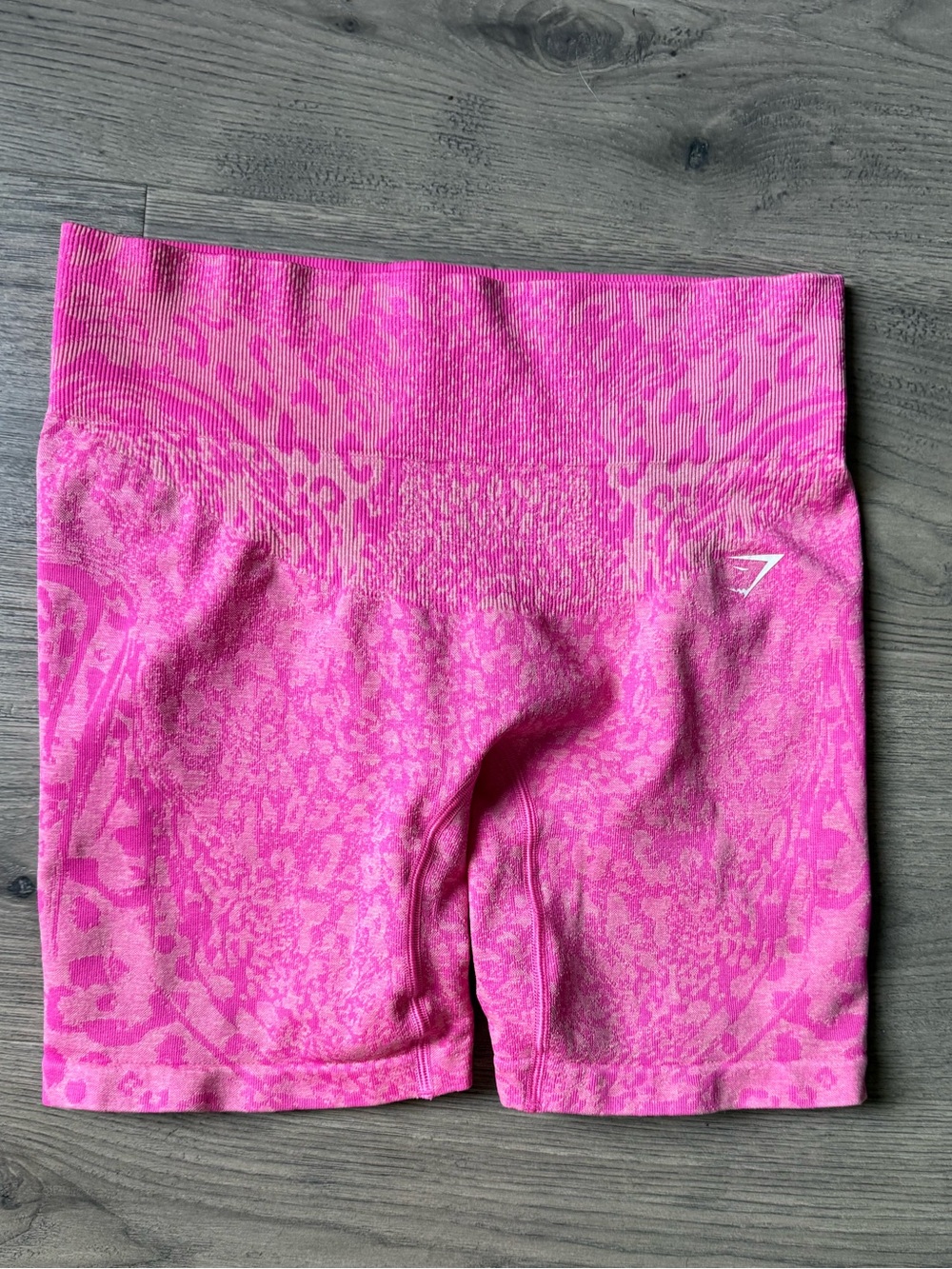 Gymshark Pink Leopard Seamless High-Waist Bike Shorts